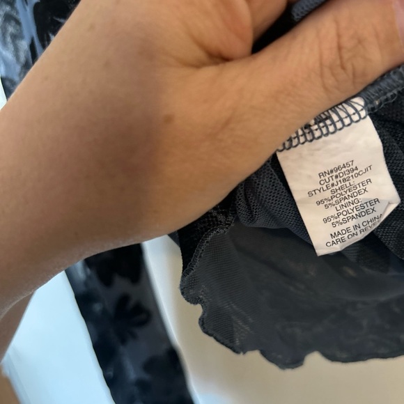 Stitch & Pine Medium whimsy Goth Floral Mesh velvet burnout Long Sleeve Top - Picture 8 of 10